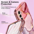 thumbnail image 3 of CASEFIV for Samsung Galaxy S23 FE 5G Case,Heavy Duty Full Body Shockproof Dustproof Protection 3 in 1 Slim Thin Anti-Scratch Marble Cover for Women Girls,Rose Gold Marble, 3 of 7