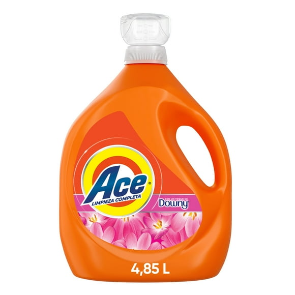 Detergente Líquido Ace con Toque de Downy, para Ropa Blanca y de Color, 4.85 L