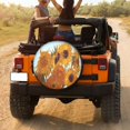 thumbnail image 3 of KAKALAD Van Gogh Sunflower Spare Tire Cover Universal Vehicle Accessories Buckle Car Tools 15”in, 3 of 6