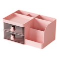 thumbnail image 2 of Organizadores de escritorio, estante de almacenamiento, suministros, estante de almacenamiento estacionario, soporte para brochas de maquillaje, sopor rosa, 2 of 8