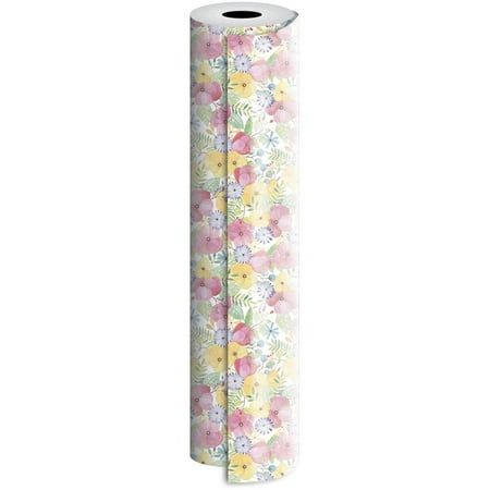 JAM Paper Industrial Size Bulk Wrapping Paper Rolls, Watercolor Petal