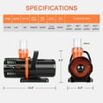 thumbnail image 2 of JEREPET 7500GPH Pond Pump with barrier bag, 30ft Max lift Submersible Water pump ,for waterfall,Koi pond fountains and statuary, 2 of 8