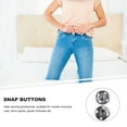 thumbnail image 7 of LEORX 50 Sets Metal Hidden Button Parts Snaps Round Snaps Colored Metal Snaps Fasteners Metal Button Black 1.70X1.70X0.50CM, 7 of 7