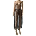 thumbnail image 4 of Vestido de malla Yinane Cubierta de bikini de lentejuelas de estrella para mujer, 4 of 7
