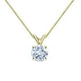 thumbnail image 1 of 14K Yellow Gold Round 4-Prong Solitaire Moissanite Pendant Necklace (2 1/2ct TGW, 9mm, G-H Color) 16 to 18-inch by Diamond Wish, 1 of 4