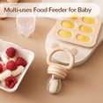 thumbnail image 4 of Comedero de fruta de silicona para bebés con bandeja para congelador, paquete de 2 y bolsas, 4 of 7