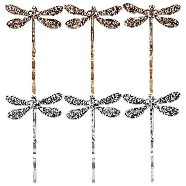 6 pcs Vintage Hair Clips Dragonfly Hair Clips Small Hair Clips Dragonfly Bobby Pin