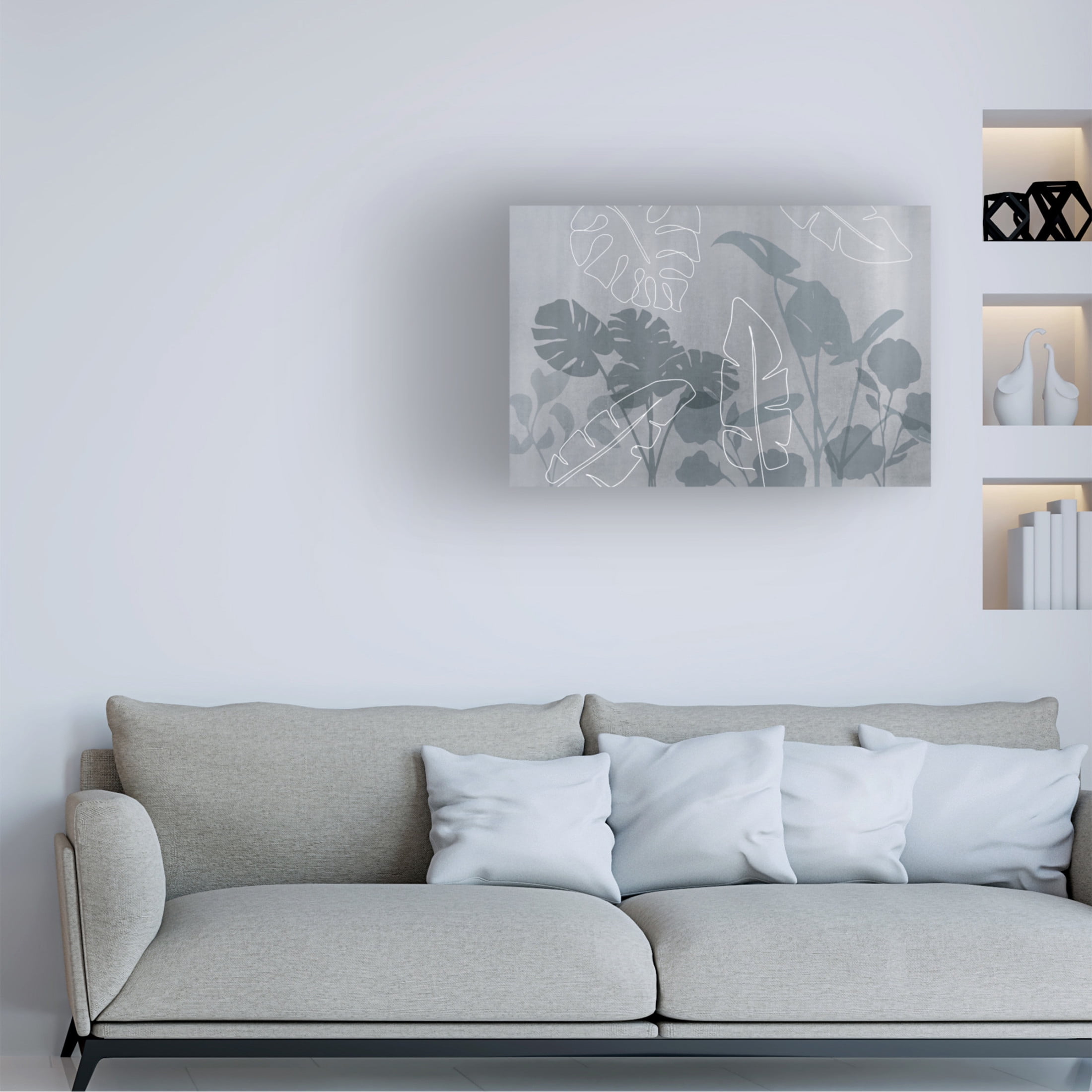 Trademark Fine Art Andrea Haase Abstract Botanical and Line Canvas Wall Art