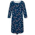 thumbnail image 5 of siminseming Chemises de Nuit de Noël pour Femmes & Chemises de Nuit Grande Taille Robe de Nuit Décontractée Imprimé de Noël Mignon Manches Longues Col Rond Extensible Ample Vêtements Chaussures & Accessoires, 5 of 5