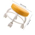 thumbnail image 2 of Luxshiny Tabouret Roulant Bas Orange avec Roues Lisses pour Massage et Tâches Ménagères, 2 of 6