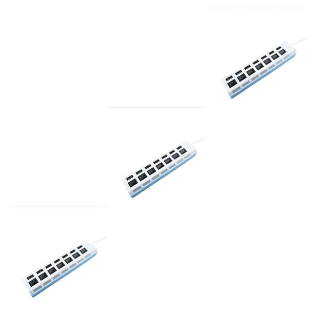 Concentrador USB Moyic Adaptador de expansión 7 puertos Blanco 2.0