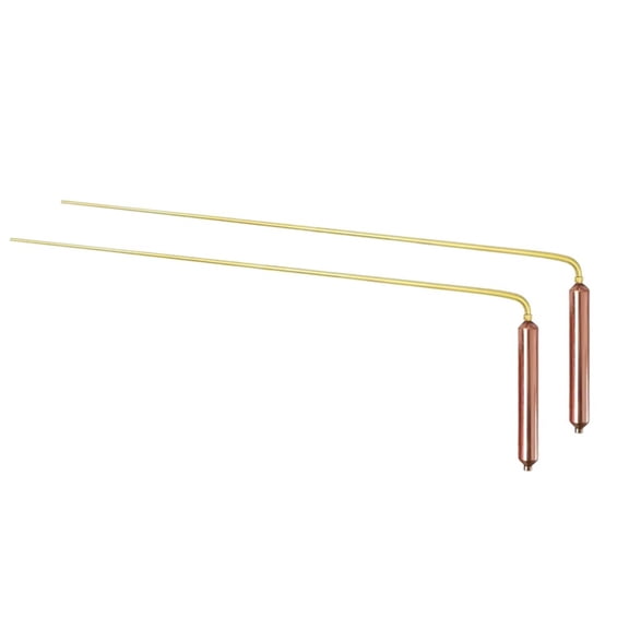 2Pcs Copper Divining Dowsing Rods Metal Detector for Water Treasure Finding Tools Copper Probing Rod,2 * Copper Divining Rods