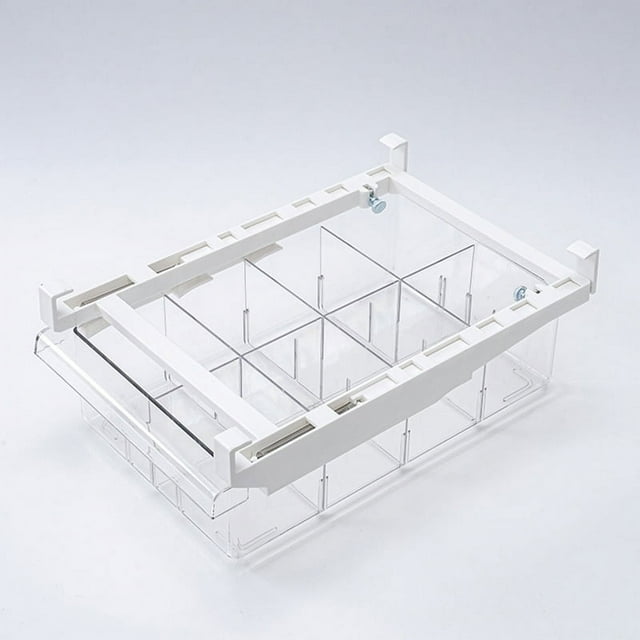 Square Refrigerator Storage Box Reusable Plastic Kitchen Food Fruit and Vegetable Fresh Keeping Case with Cover - Eight Grids