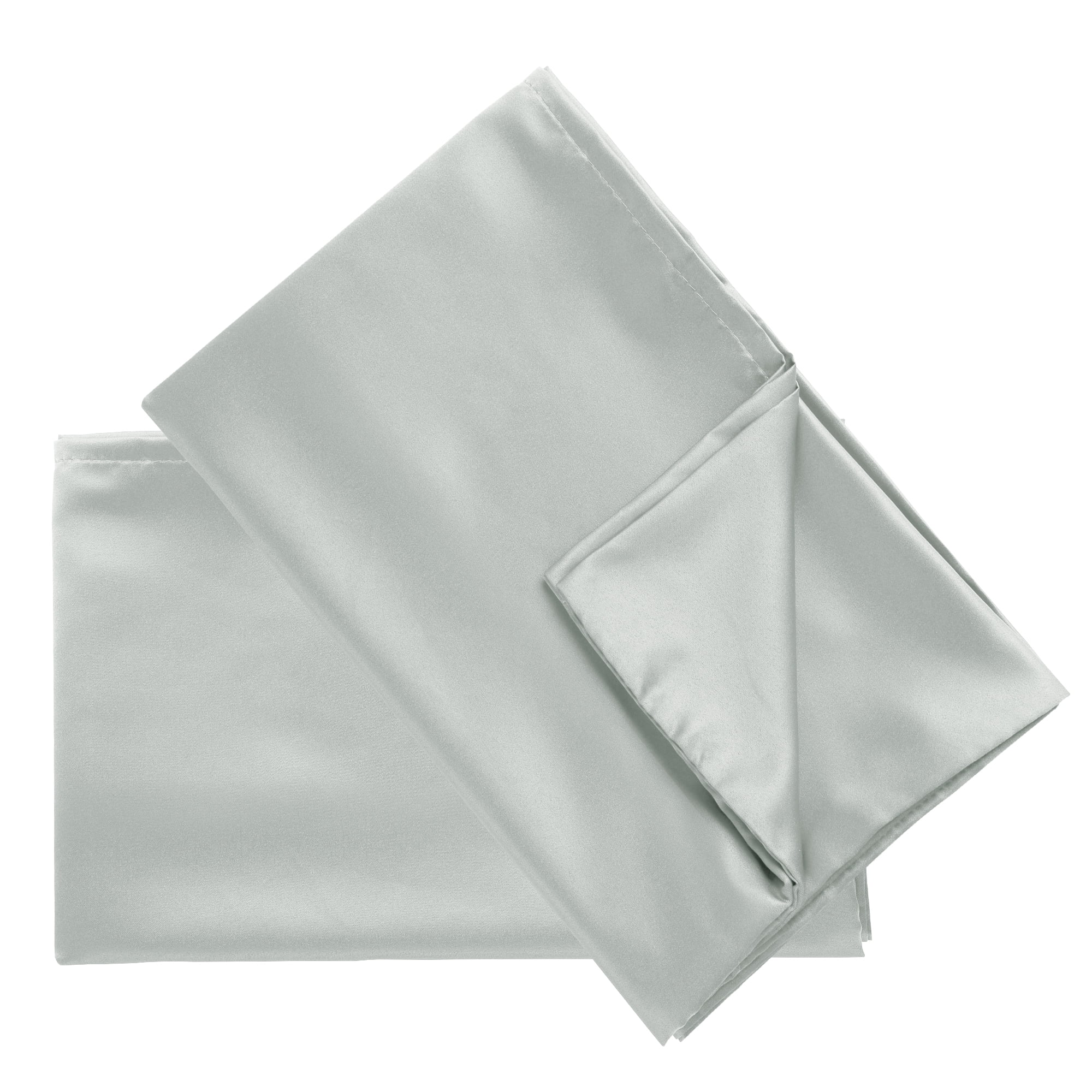Unique Bargains 4 Pack Satin Pillowcases for Hair and Skin, Light Gray Queen