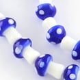 thumbnail image 2 of 10 Strand Mushroom Handmade Lampwork Beads Strands Blue 16x12mm Hole: 2mm about 20pcs/strand 13.7 inch, 2 of 2