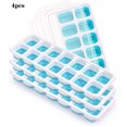 thumbnail image 1 of 14 Compartment Ice Tray, Silicone Ice Tray with Lid, Silicone Gasket and Waterproof Stackable Ice Tray Ice Tray (4 Pack), 1 of 8