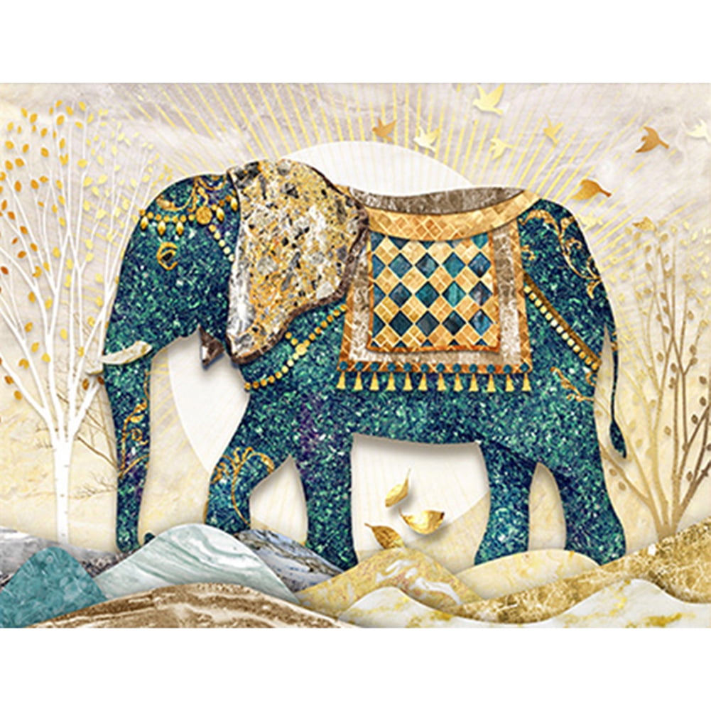 Handcraft DIY Kits Round Drill Full Diamond 5D Diamond Painting Elephant Handcraft DIY Kits Round Drill Full Diamond 5D Diamond Painting Elephant