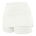 thumbnail image 5 of FRSASU Womens Skorts Tummy Control Solid Color Mid Waist Athletic Shorts Casual Skirt Pants White, 5 of 6