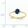 thumbnail image 2 of 14K Yellow Gold Diamond & Sapphire Birthstone Ring, 2 of 2