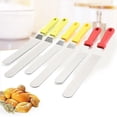 thumbnail image 5 of Acier Inoxydable, Manche en Plastique avec Trous, Spatule Crème pour le Corps Courbée (Rouge), 5 of 5
