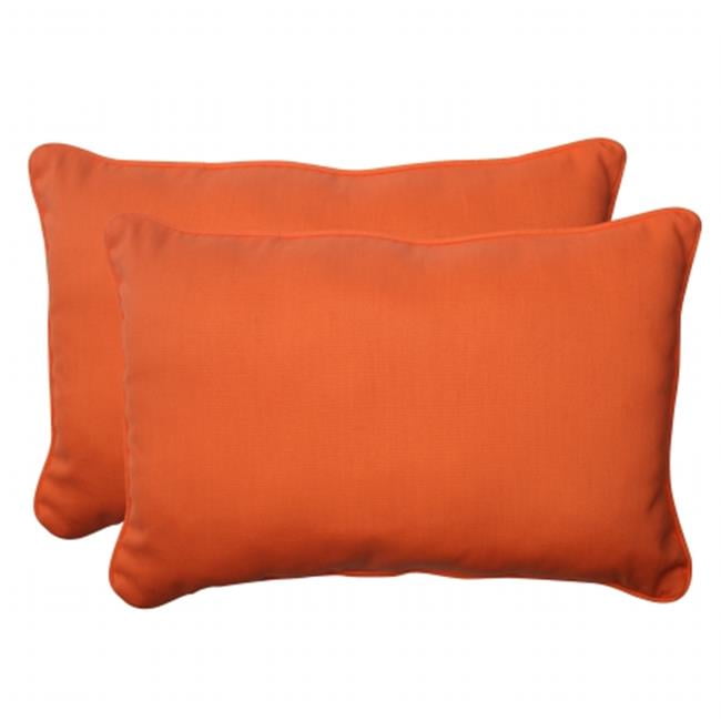 Pillow Perfect 496658 Sundeck Orange Oversized Rectangle Throw Pillow