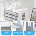 thumbnail image 3 of Letter Tray Organiser, Office Desk Tidy Storage Rack File Document Holder A4 Paper Filing Trays (4 Tier), 3 of 5