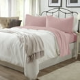 thumbnail image 3 of Cotton Heathered Melange Jersey Knit Queen Bed Sheet Set, Twin XL, 3 Pieces, 3 of 6