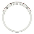thumbnail image 5 of 0.1 ct Brilliant Round Cut Natural Garnet 14k White Gold Stackable Band SZ 6, 5 of 6