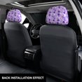 thumbnail image 3 of Kdxio Violet Pattern Print 2 Piece Car Head Rest Covers Set Auto Front/Rear Seats Headrest Cover Universal Fit Most Cars,Sedan, SUV, 3 of 9