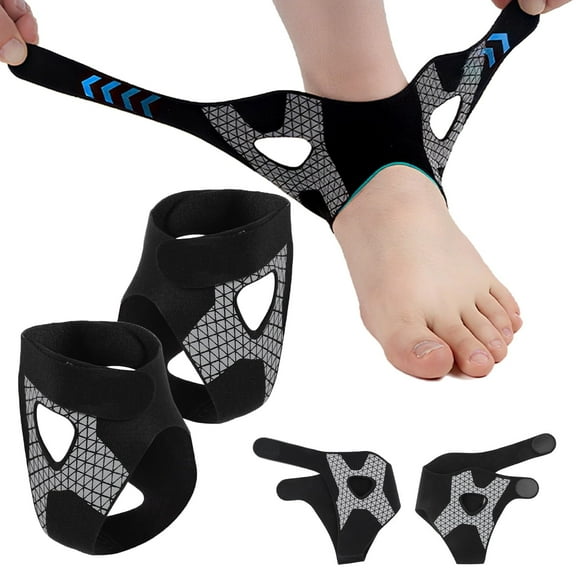 Excellten Adjustable Elastic Ankle Brace - Excellent Ankle Brace Sleeve Socks Support Uses Shell Precision Pressure - Help Straighten Ankles and Improve Alignment (2,Medium)