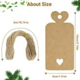 thumbnail image 2 of LIZEVINC 120pcs Kraft Paper Gift Tags with String Attached, Blank Gift Bags Tags,1.31*3.15inch Tags for Gifts, Clothes, Wedding, DIY Crafts,and Holiday Packaging (love), 2 of 9