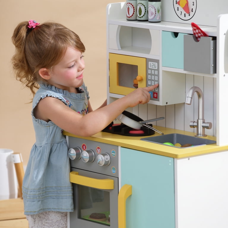 Compact Wooden Play Kitchen with Oven and Sink photo 7