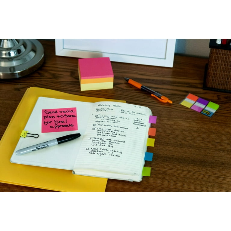 POST-IT® NOTES CUBE, 2 x 2, GREEN WAVE, CANARY YELLOW WAVE, 3 CUBES/PACK  - Multi access office