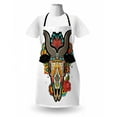 thumbnail image 3 of Goat Apron, Colorful Goat Skull Ornamented with Floral and Petal Motifs Chinese New Year Festival, Unisex Kitchen Bib with Adjustable Neck for Cooking Gardening, Adult Size, Multicolor, by Ambesonne, 3 of 4
