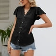 thumbnail image 4 of Mittory Womens Summer Tops Trendy Short Sleeve Shirts Spring Clothes V Neck Tshirts Fashion Blouses Casual Tunics, 4 of 5