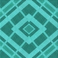 thumbnail image 1 of Ahgly Company Machine Washable Indoor Square Transitional Dark Cyan Green Area Rugs, 7' Square, 1 of 7