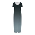 thumbnail image 4 of Women's Gradient Short Sleeve Maxi Dress 2025 Summer Casual Crewneck A Line Flowy Long Dresses with Pockets, 4 of 5