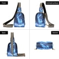 thumbnail image 3 of Stylish Leather Crossbody Bag 8.46x5.9x2.16In Easy To Carry Multi-Purpose Travel Hiking Shopping Fashion Bag Blue Elk, 3 of 7