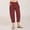 Wine-01, variant on LIBRCLO Capri Pants for Women Drawstring Elastic Waist Pants with Pockets Casual Summer Trousers