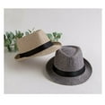 thumbnail image 5 of AAOMASSR Men Women Summer Sun Wide Flat Big Brim Fedora Panama Paper Straw Hat Cap, 5 of 5