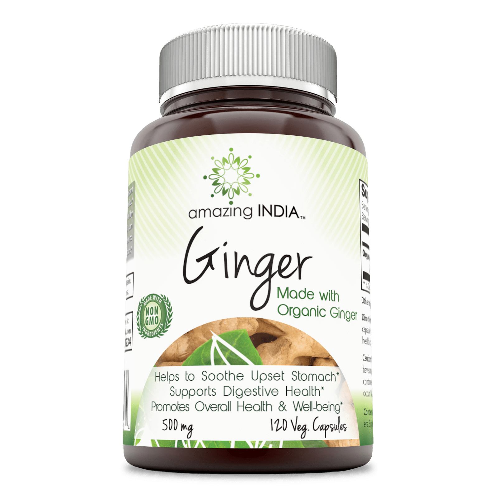 Amazing India Ginger 500 Mg 120 VCaps