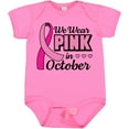 thumbnail image 3 of Inktastic Breast Cancer Awareness We Wear Pink in October Girls Baby Bodysuit, 3 of 5