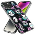 thumbnail image 3 of MUNDAZE Case for Apple iPhone 15 Plus Hybrid Shockproof Slim Hard Soft TPU Shell Heavy Duty Protective Phone Cover - Roses Halloween Spooky Horror Characters Spider Web, 3 of 5