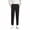 Black, variant on Lenpel Mens Dress Cropped Pants Plain Tapered Office Work Pants with Pockets Trendy Button Business Casual Ankle Trousers Fall Clothes(Khaki,X-Large)