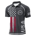 thumbnail image 3 of Havenx 250 Years Of American Independence T-Shirt for Men American Flag Print Button Polo Shirts Short Sleeve T-Shirts 4th Of July Independence Day Patriotic Tees,Gray M, 3 of 3