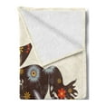 thumbnail image 2 of Unicorn Soft Flannel Fleece Throw Blanket, Silhouette with Oriental and Ornate Floral Effects Boho Themed Art Print, Cozy Plush for Indoor and Outdoor Use, 50" x 60", Multicolor, by Ambesonne, 2 of 5