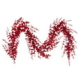 thumbnail image 3 of Vickerman 6' Red Artificial Eucalyptus Glitter Garland., 3 of 5