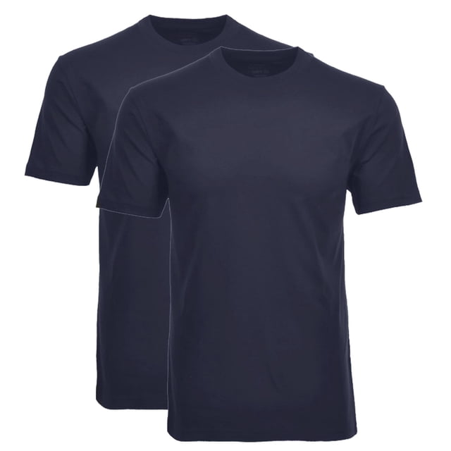 RAGMAN Camiseta para hombres, paquete de 2 - 1/2 manga, camiseta interior, cuello redondo Azul oscuro
M (Medium)
