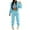 Blue, variant on Womens Sweat Suits Two Piece Zipper Hoodie Long Sleeve Sweatshirt with Wide Leg Pants Lounge Fall Fashion Must Haves Sets for Women