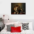 thumbnail image 5 of Nawypu Roaring lion canvas print wall decor, Animal Print, Lion canvas print art, Black White Lion Canvas Wall Art, Lion Portrait Canvas Print, Animal Canvas Print, Ready to Hang, kitchen wall art, 5 of 6